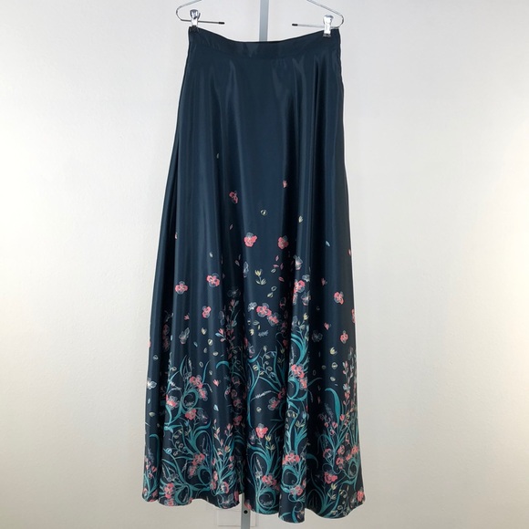 Modcloth Navy Floral Arose Such A Classic Skirt - Picture 3 of 8